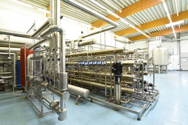 Interior of an industrial plant - pipelines