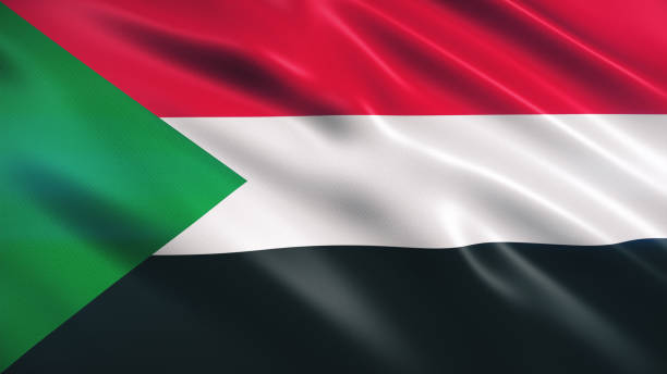 bandiera del sudan - republic of the sudan foto e immagini stock