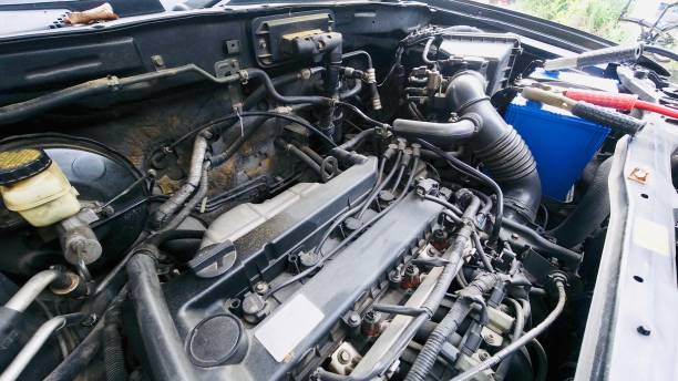 istock Closeup Photo of The Engine Inside A Car 1180443597