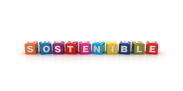 istock SOSTENIBLE Buzzword Cubes - Spanish Word - 3D Rendering 1180445014