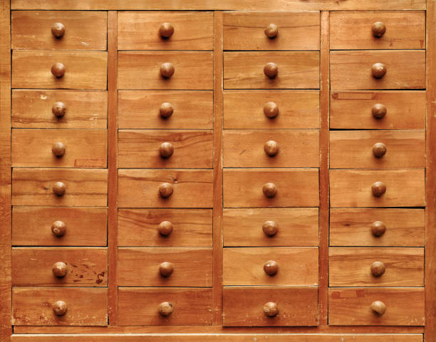 istock Wooden cabinet with drawers 1180445981