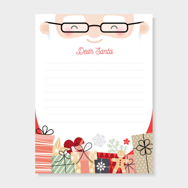 Letter to santa. christmas wishlist Letter to santa. christmas wishlist santa stock illustrations