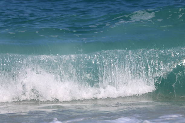 istock Beautiful turquoise wave in Mediterranean Sea, Greece 1180451877