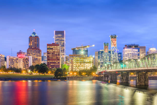 istock Portland, Oregon, USA skyline at dusk 1180453787