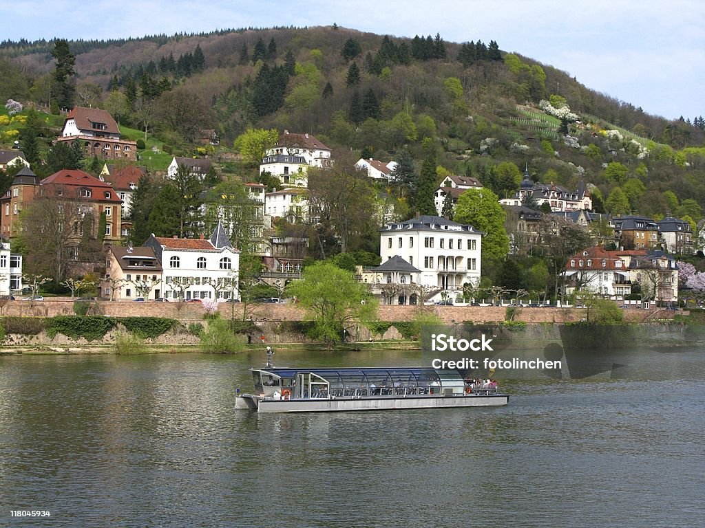 Schiff auf dem Neckar in Heidelberg - Lizenzfrei Baden-Württemberg Stock-Foto