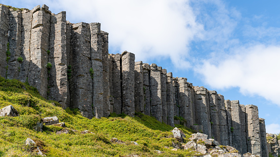 The Gerduberg basalt columns on the Snaefellsnes Peninsula in Iceland