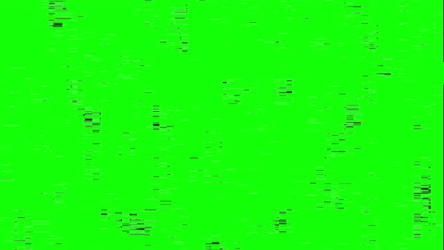 glitch effect on green screen, TV interference and broadcast failure