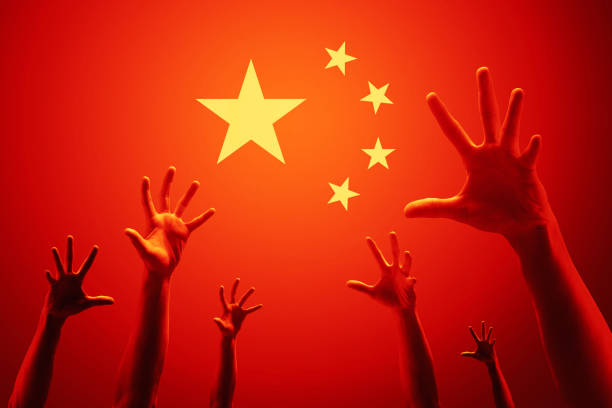 Rise of the human rights rising hand showing of the human right communism photos stock pictures, royalty-free photos & images