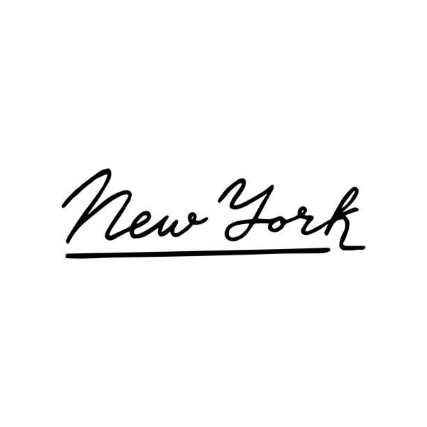 istock New York font design. Trendy lettering oneline typography 1180472315