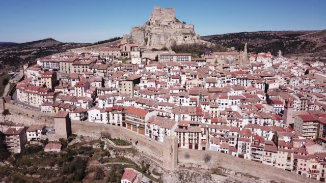 housetops and castle in medieval Morella