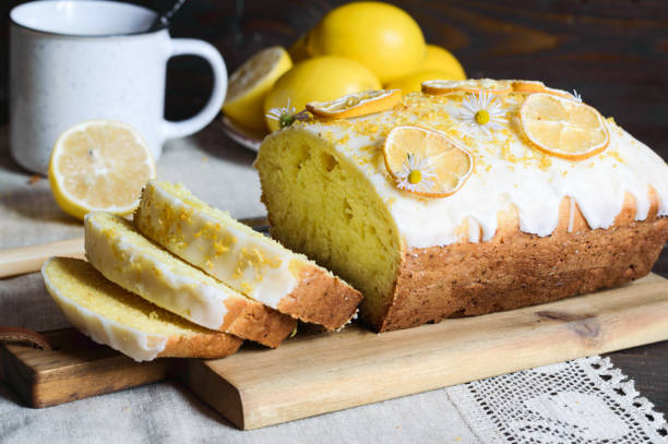 istock lemon loaf cake, classic recipe, decorated with sugar icing 1180475672