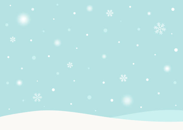 zimowe tło ze śniegiem - śnieg stock illustrations