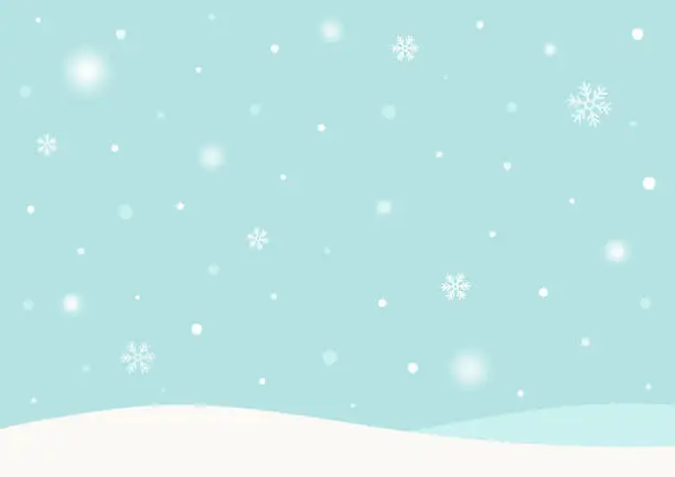 Vector illustration of Winter background with snow