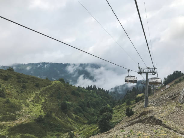 istock The cable car in Caucasus mountains. Sochi area, Roza Khutor, Russia 1180481497
