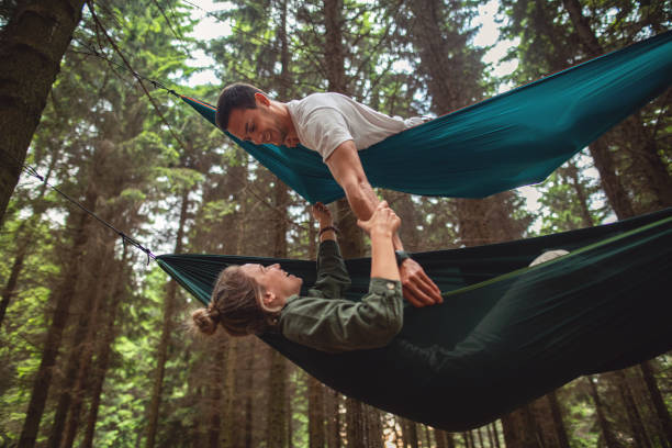 istock Playful couple on vacation 1180482572