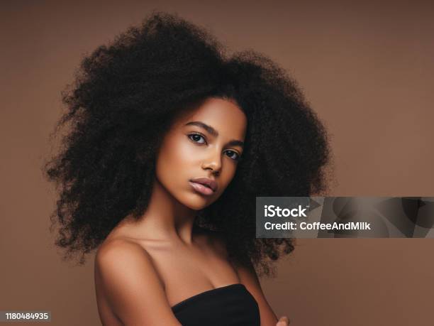 Beautiful Girl With Curly Hairstyle Stock Photo - Download Image Now -  Women, Fashion Model, Hair - iStock