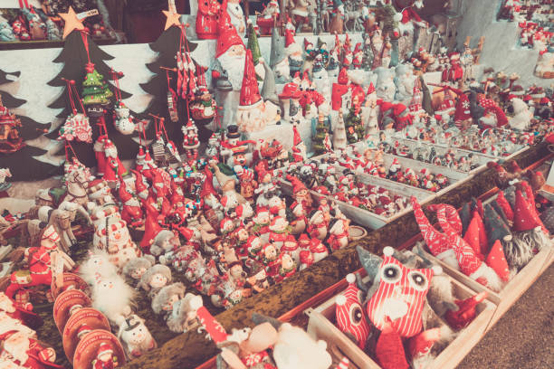 istock Christmas market kiosk details 1180495847