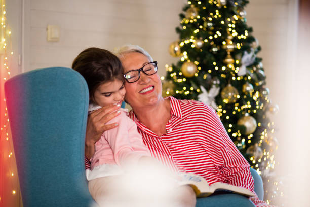 istock Enjoying Christmas eve with granny 1180496384