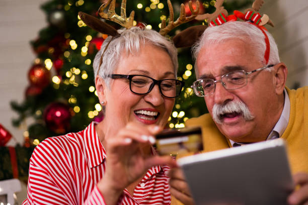 istock Having fun buying Christmas gifts online 1180497006