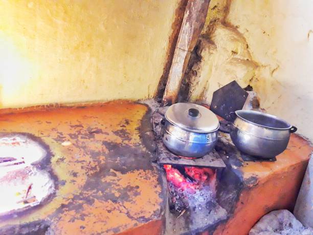 istock wood burning stove. 1180508316