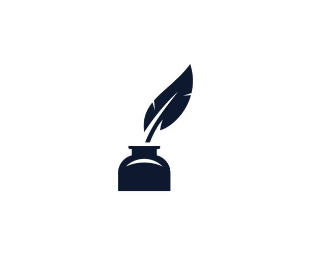 Quill logo This illustration/vector you can use for any purpose related to your business. feather vector illustration stock illustrations