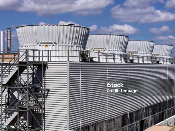 Industrial Cooling Towers Stock Photo - Download Image Now - Cooling Tower, Water, Industry
