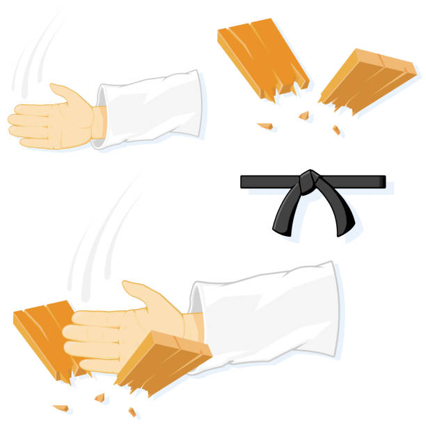 Karate Chop Stock Illustration - Download Image Now - Karate, Breaking,  Plank - Timber - iStock