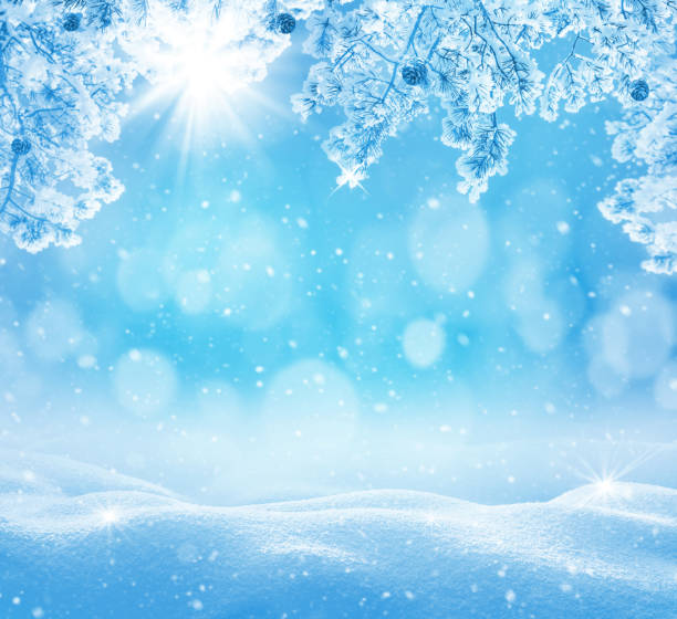 istock Winter background with snowdrifts for greeting card. 1180528433
