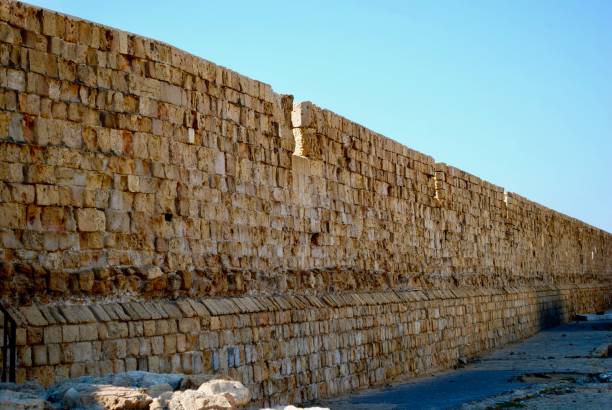 istock Ancient sea wall rampart-Akko, Israel 1180528575