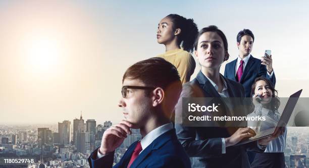 Global Business Concept Group Of Various Ethnic Businessperson Diversity Stock Photo - Download Image Now