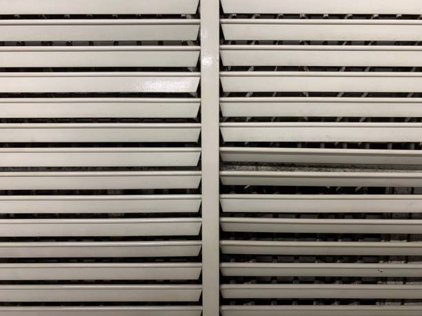 istock Closeup of old air vent with some dust. 1180531826