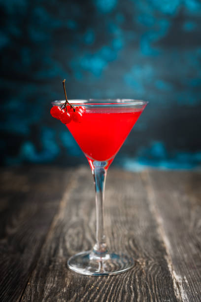 istock Viburnum martini cocktail with autumn setting on the rustic background 1180534670