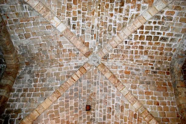 istock Vaulted ceiling- Hospitaller Fortress-Akko, Israel 1180536748