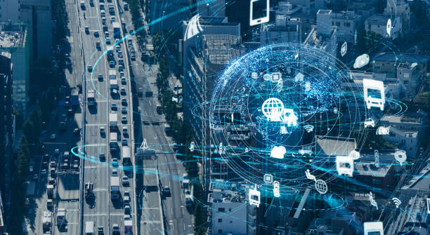 istock Transportation and technology. Intelligent Transport Systems. 5G. IoT. 1180543293