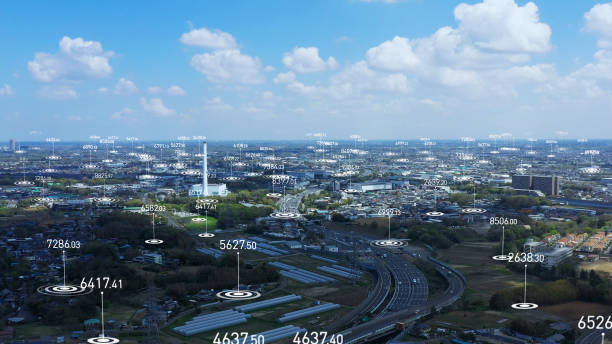 istock Data measurement system concept. Environment monitoring. 1180543390