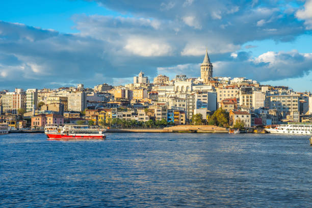 istock Istanbul skyline with Galata Tower in Istanbul, Turkey 1180546313
