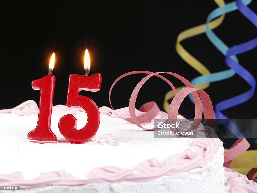 15th. Anniversary  15th Birthday Stock Photo