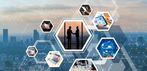 istock Business network concept. Communication of business. 1180547389