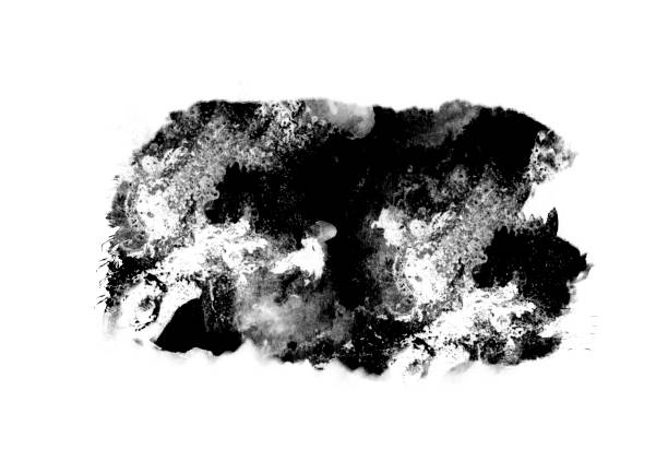 istock Black color graphic patches brush strokes for design background elements 1180548232