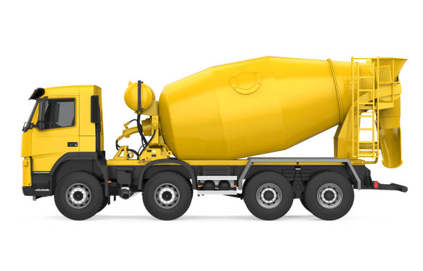 istock Yellow Concrete Mixer Truck 1180549560