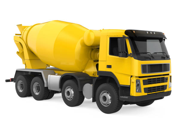 istock Yellow Concrete Mixer Truck 1180549594