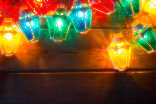istock Garland on wooden background 1180554004