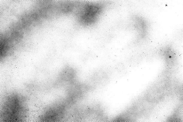Subtle halftone dots vector texture overlay Subtle grain texture. Abstract black and white gritty grunge background. Dark paint spray particles on paper textures stock illustrations