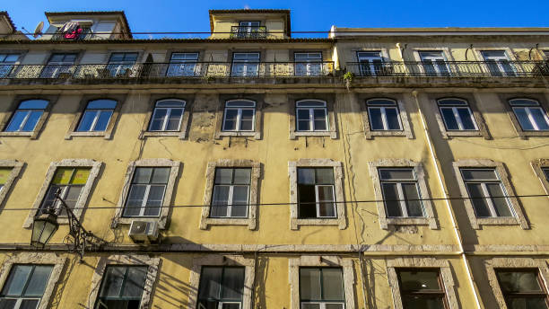 istock Typical facade of a building with tiles (azuleios)  wall 1180556630