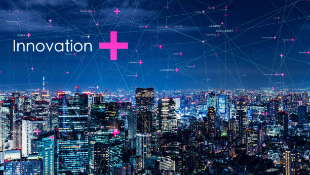 istock Smart city and communication network concept. Business innovation. 1180561960