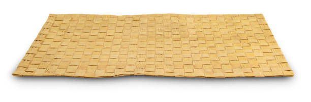 Wicker mat isolated on white background Wicker mat isolated on white background beach mat stock pictures, royalty-free photos & images