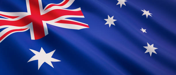 istock Waving flag of Australia 1180569333