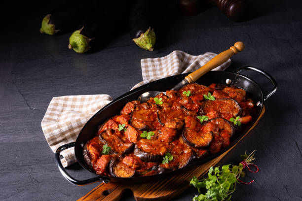 istock arni me melitzanes - stewed lamb with eggplant 1180570372