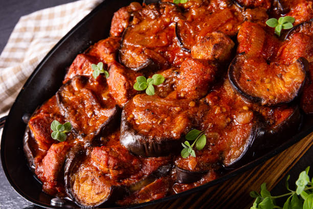 istock arni me melitzanes - stewed lamb with eggplant 1180570432