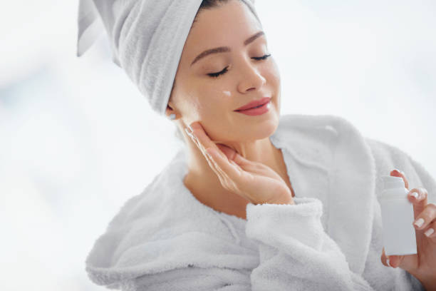 istock I take care of my skin regularly. 1180571961